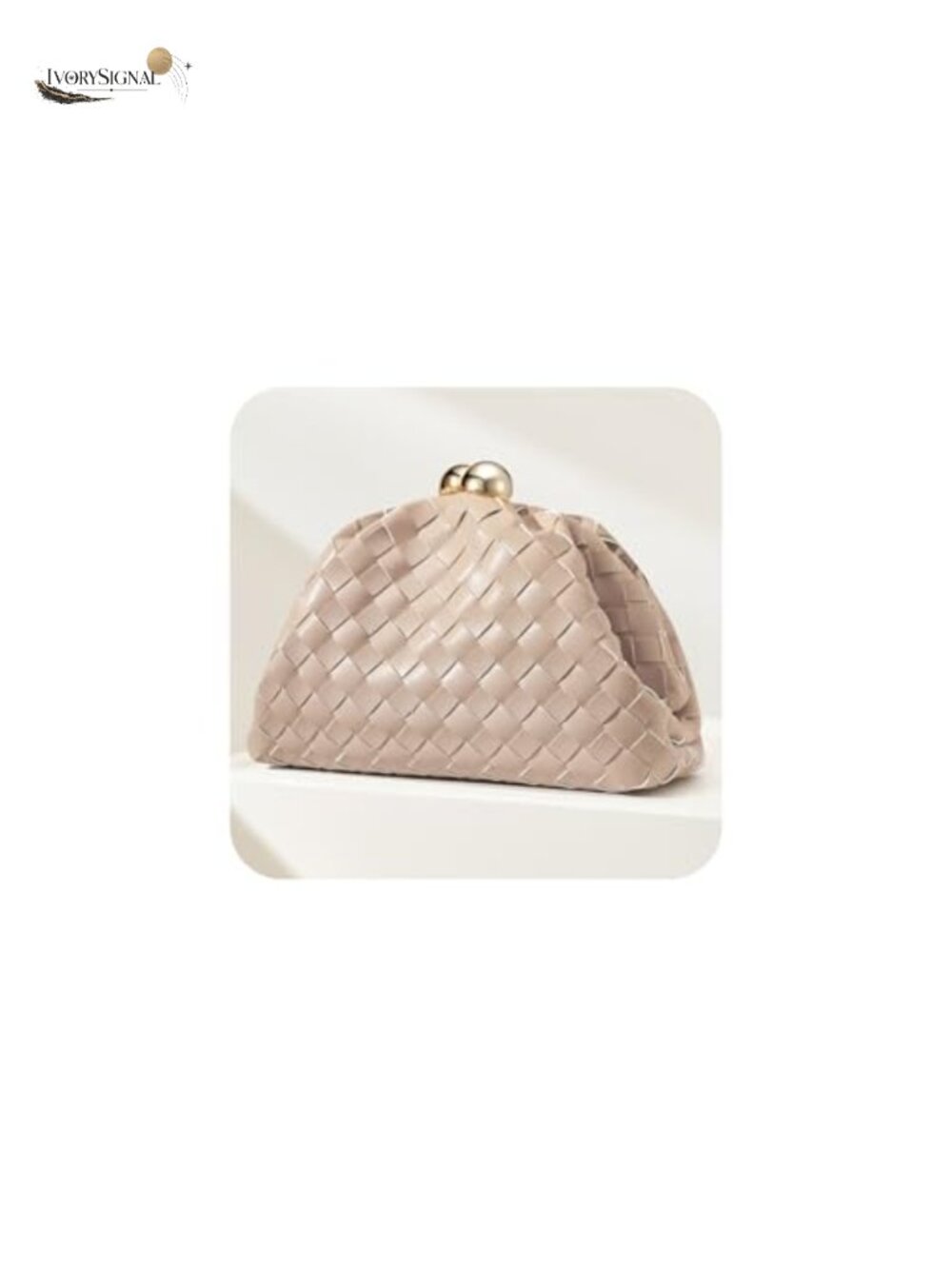 Women's Woven Evening Clutch Crossbody Bag Formal Dumpling Handbag